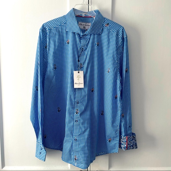 ROBERT GRAHAM MEN'S PIT STOP GINGHAM PINUP GIRLS SPORT SHIRT - Picture 5 of 10